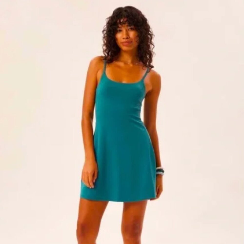 NWOT Girlfriend Collective Juliet Dress in Everglade - Small